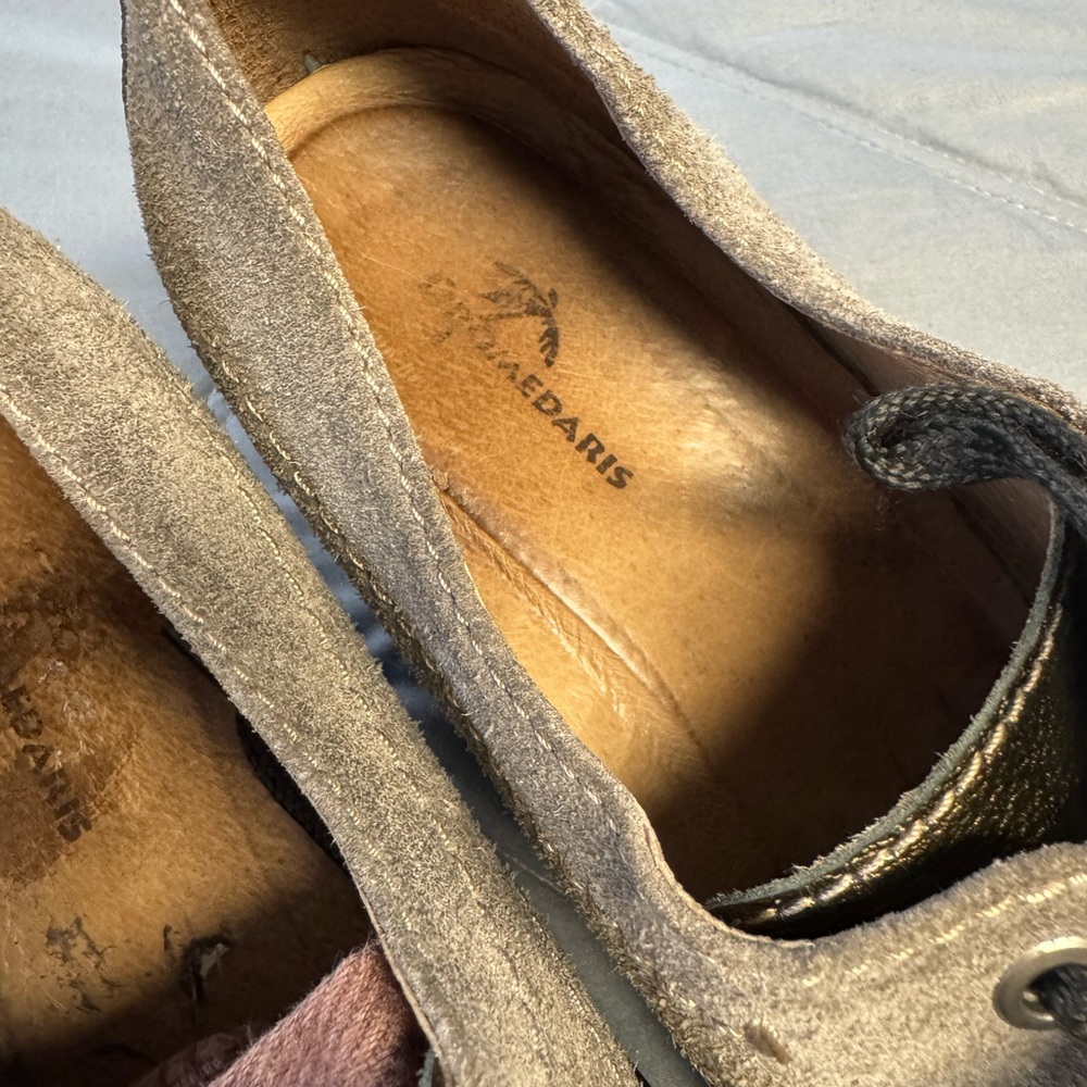 Dromedaris Leather Lace-Up Olive Green Oxford Shoes - Picture 8 of 11